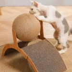 Rascador de Madera y Sisal para Gatos con Pelota Interactiva - imagen 18