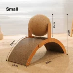 Rascador de Madera y Sisal para Gatos con Pelota Interactiva - imagen 17