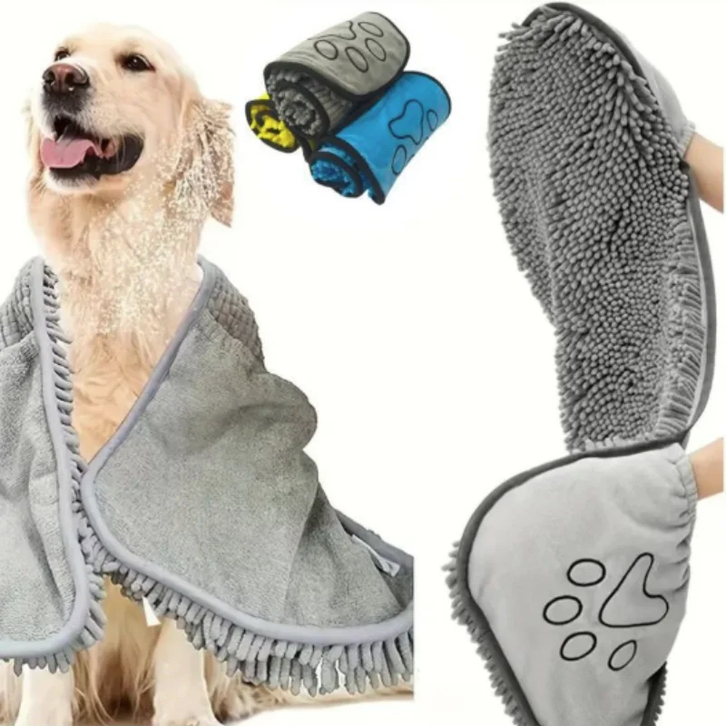 Toalla absorbente de secado rápido para mascotas