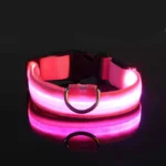 Nylon LED Night Safety Flashing Glow In The Dark Dog Leash Dogs Luminous Fluorescent Pet Dog Collar - imagen 7