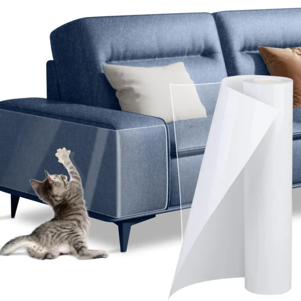 Cinta protectora transparente para muebles contra arañazos de gatos