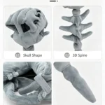 Disfraz de Dinosaurio para Gatos y Perros – Traje Suave con Diseño de Esqueleto - imagen 7