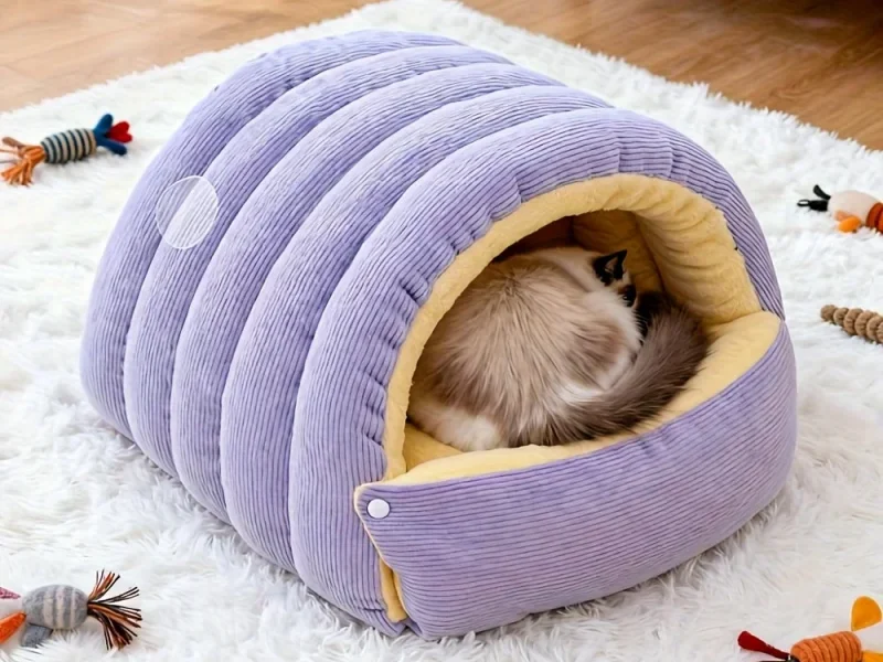 Cama cueva para gatos y perros